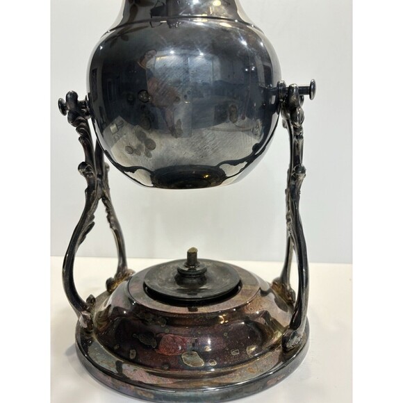 VTG Vintage FB Rogers Silver Plated Tilting Teapot With Stand & Burner Footed - Picture 7 of 16